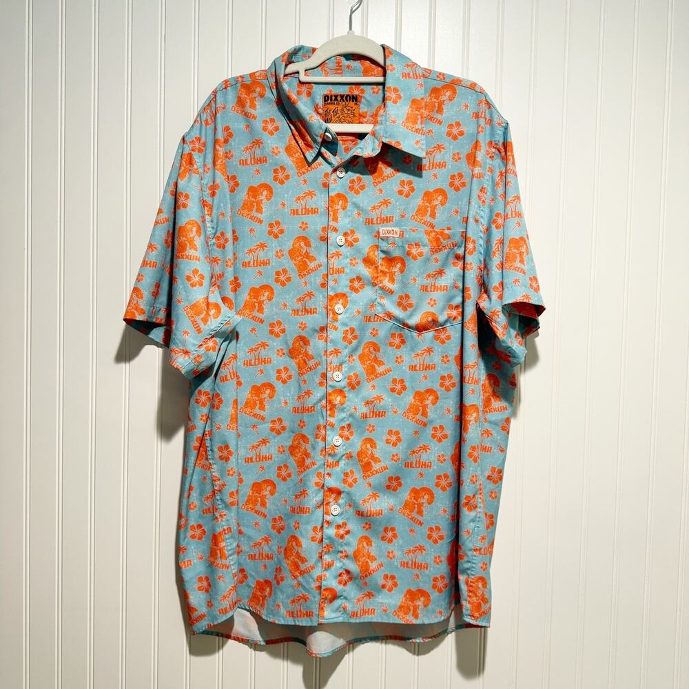Dixxon Mai Tai Party Shirt Button Up Mens 2X